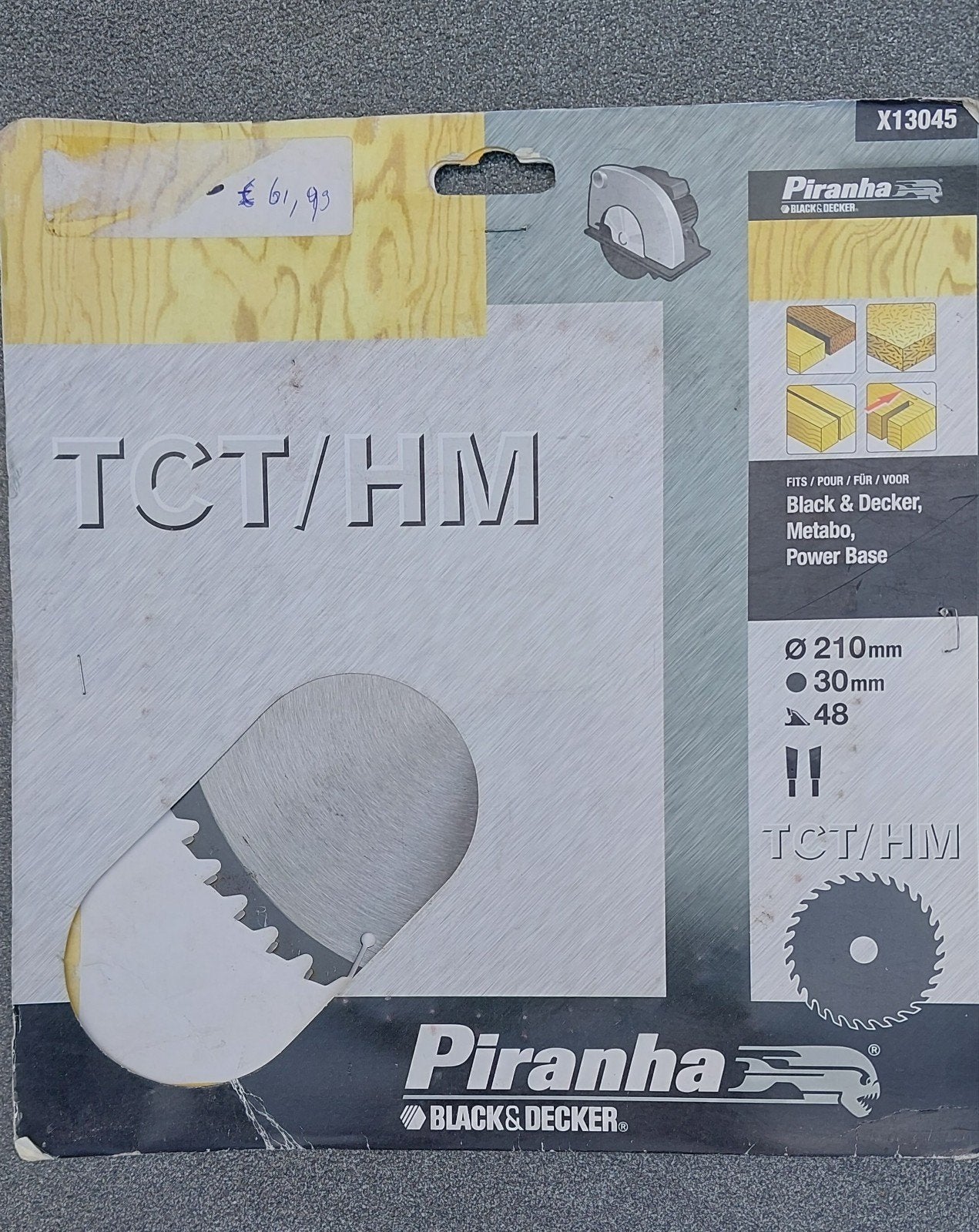 Piranha TCT/HM Cirkelzaagblad Ø210mm voor diverse merken, Ophalen of Verzenden, Nieuw, Cirkelzaag, Piranha Black & Decker