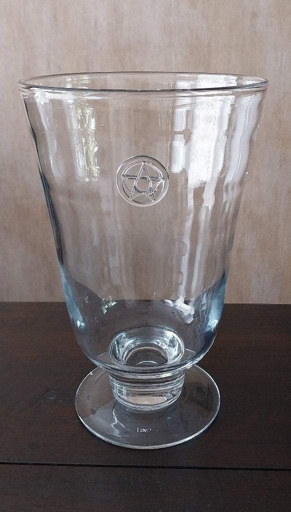 Vaas op voet, Ophalen, Gebruikt, Geschikt voor droogbloemen, Glas