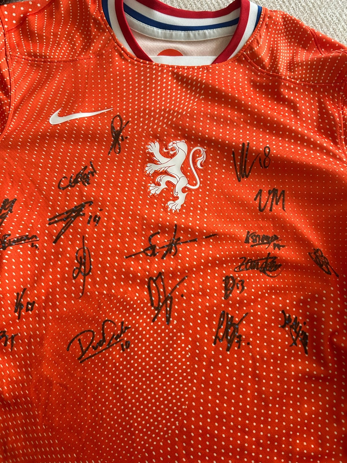 Gesigneerd OranjeLeeuwinnen WK thuisshirt – alle speelsters, Seizoenskaart, Eén persoon