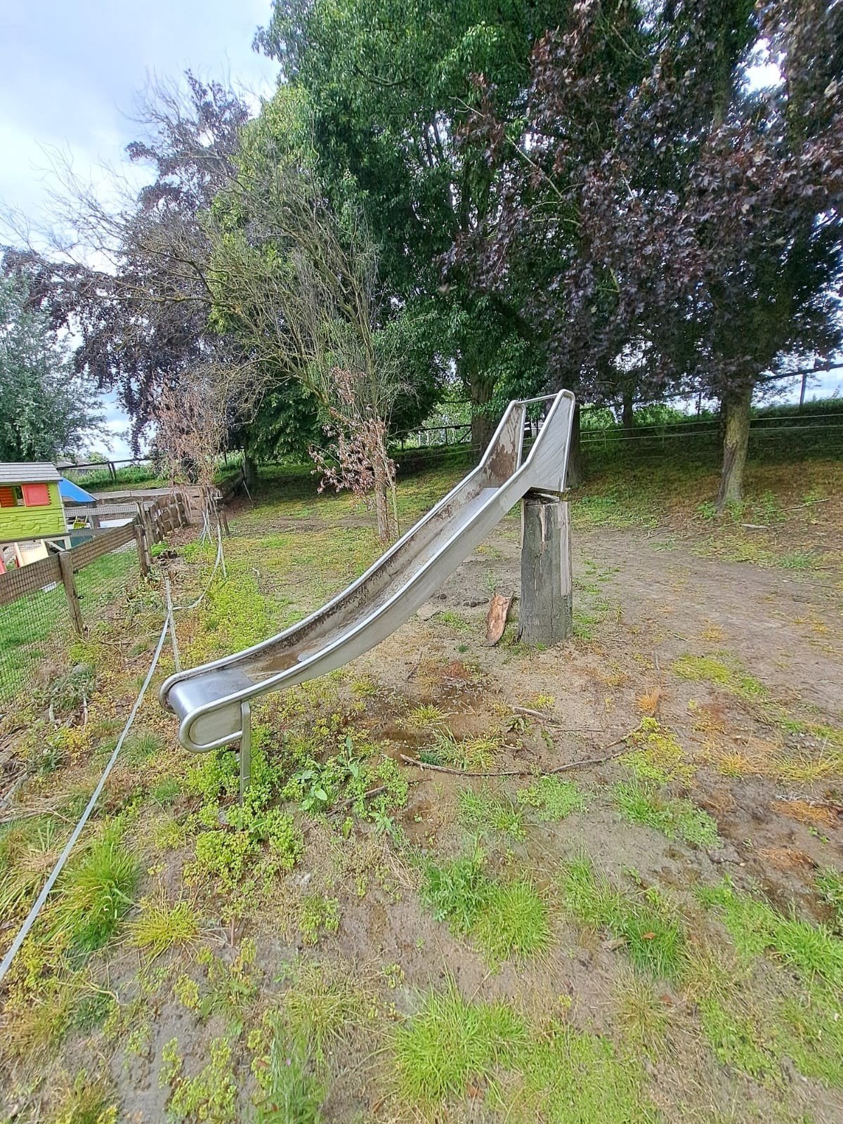 Rvs glijbaan 3,5x 0,5 m zonder trap. Afhalen in strijen, Ophalen, Gebruikt, Glijbaan