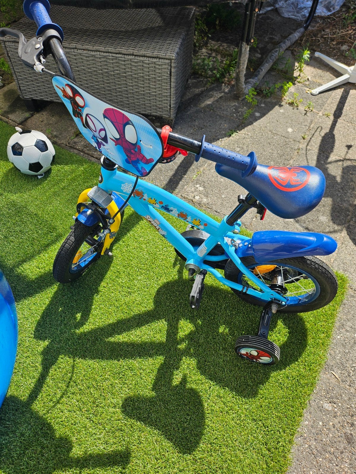 Spiderman kinderfiets met zijwieltjes - Zo goed als nieuw, Ophalen