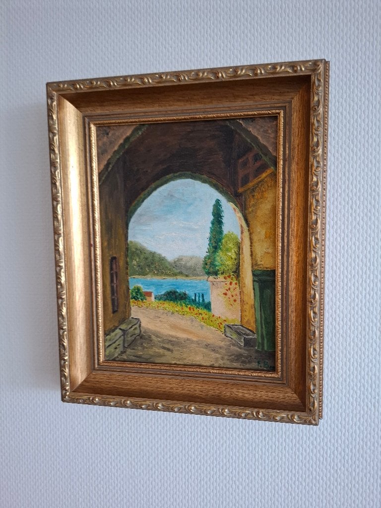2 schilderijen van FP.Boon  samen 90 euro, Ophalen, Acrylverf, Overige stijlen, Doek