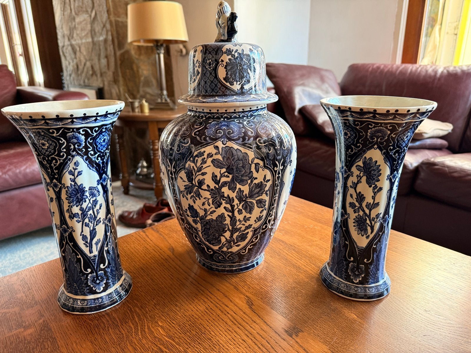 Boch Delfts Blauw Vaas en Pot Set, Ophalen