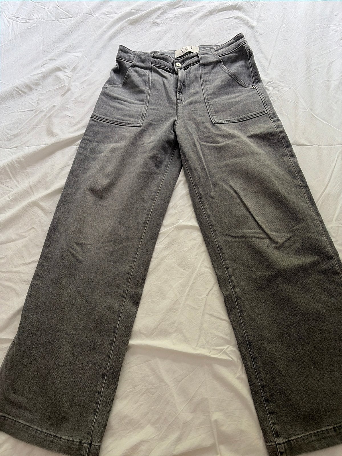 COJ Cup of Joe Denim Lulu wide leg jeans grijs, Ophalen of Verzenden, Zo goed als nieuw, Maat 36 (S), Grijs
