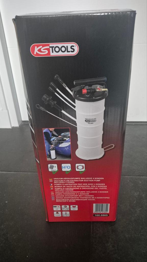 KS  6,5 liter vacuüm afzuigpomp met 4 sonden, Auto diversen, Autogereedschap, Ophalen of Verzenden