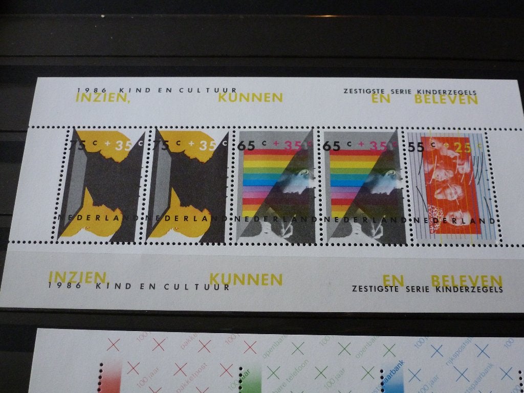 Postzegels - 1x blok van 5- kind en cultuur 55/65/75 ct 1986, Ophalen of Verzenden, Na 1940, Postfris