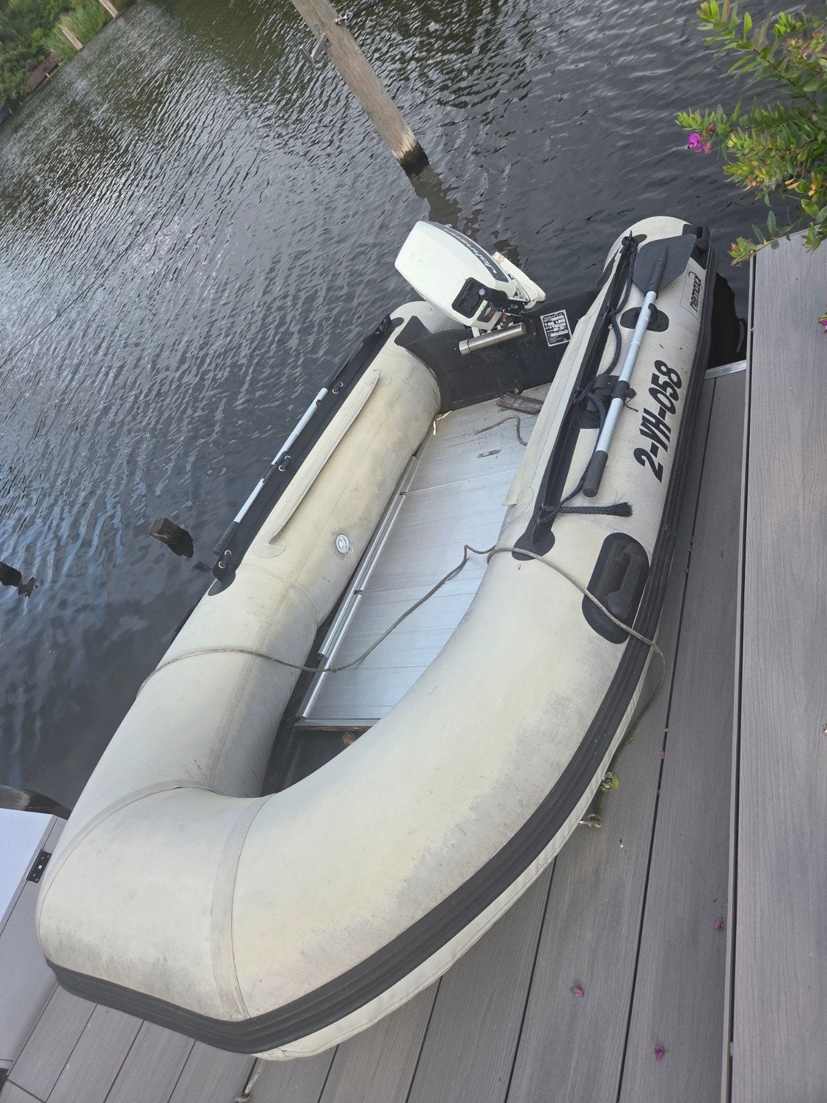 Nemaxx rubberboot met Johnson buitenboordmotor, Overige merken, Aluminium, Gebruikt, Ophalen of Verzenden