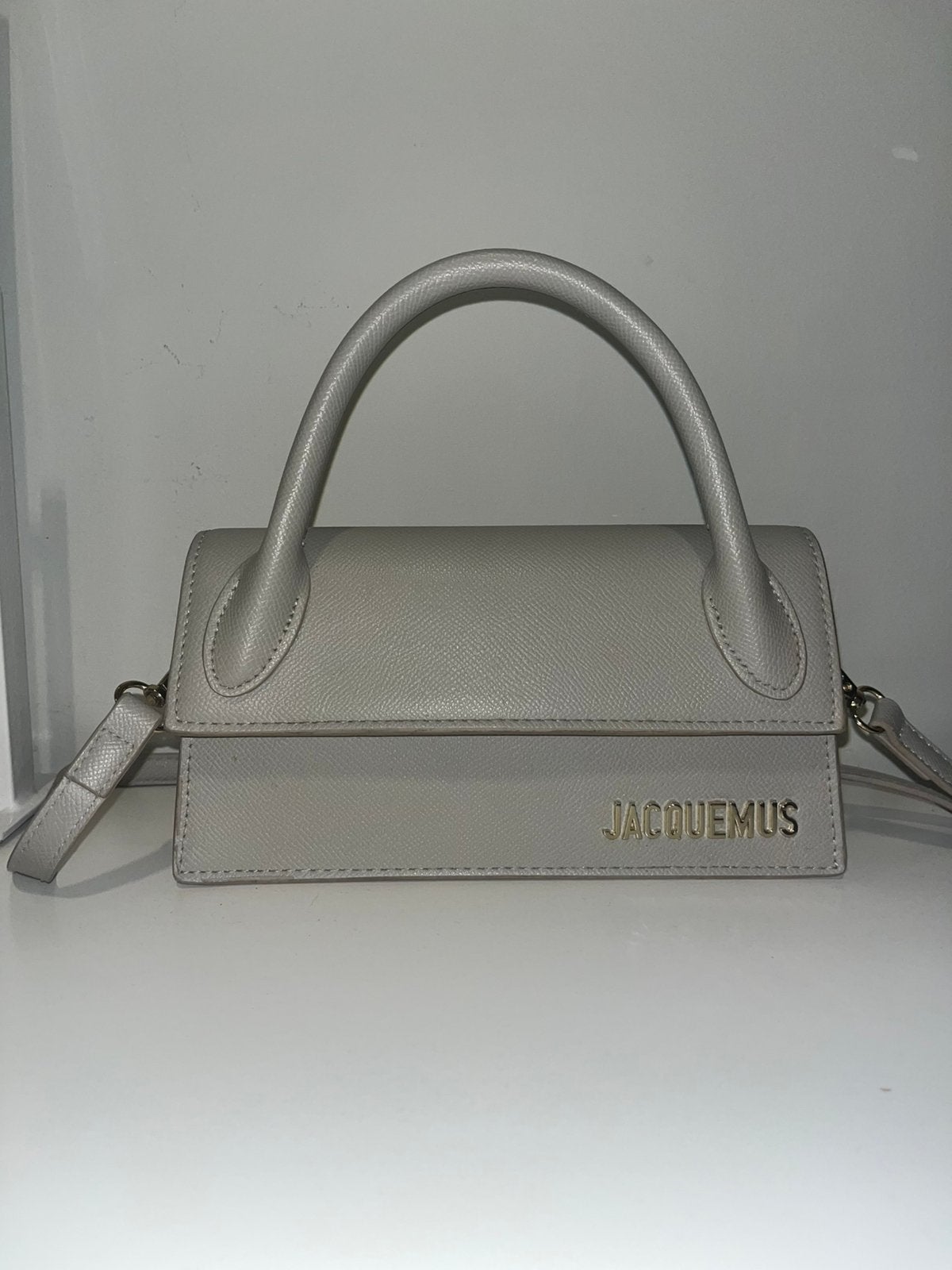 Jacquemus Le Chiquito tas - Grijs, Verzenden, Zo goed als nieuw, Grijs, Handtas