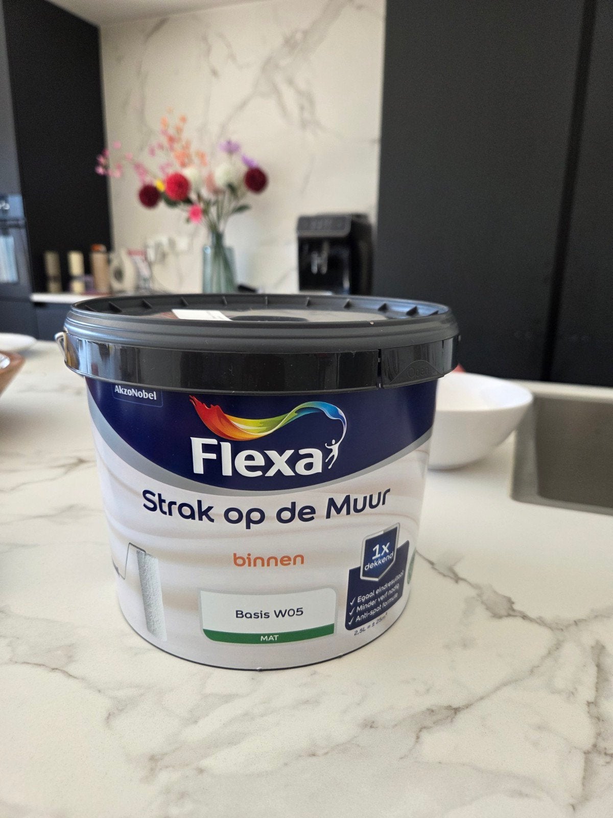Flexa Strak op de Muur Muurverf Hazelbruin 2.5L, Ophalen of Verzenden