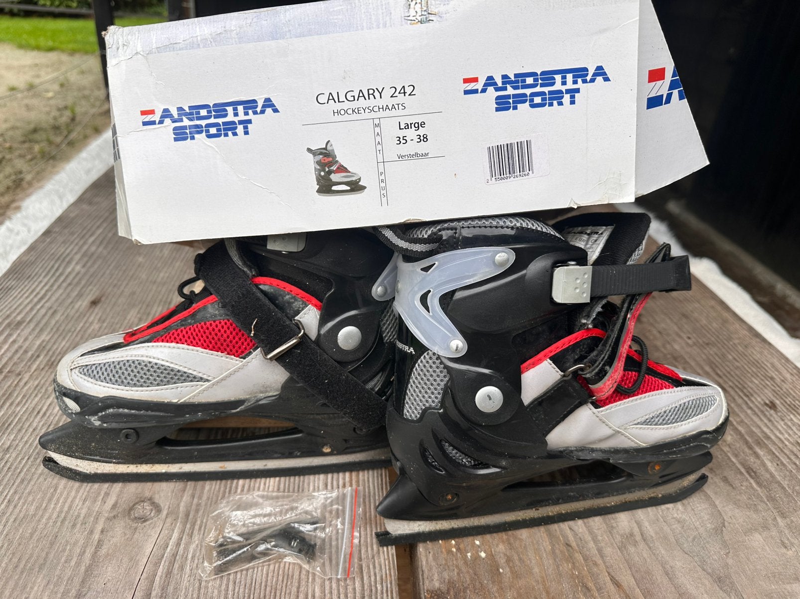 Schaatsen zandstra verstelbaar 35/38 ijshockey kinderen, Ophalen, Gebruikt, IJshockeyschaatsen, Zandstra
