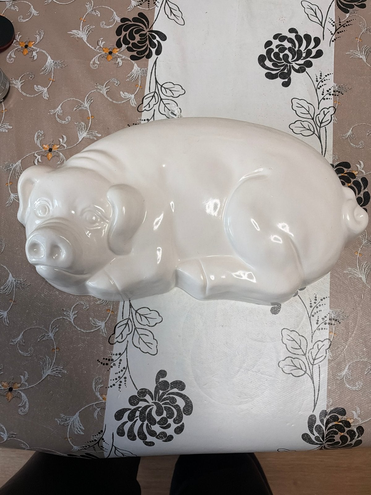 Witte keramische varkensvorm, Antiek en Kunst, Verzenden