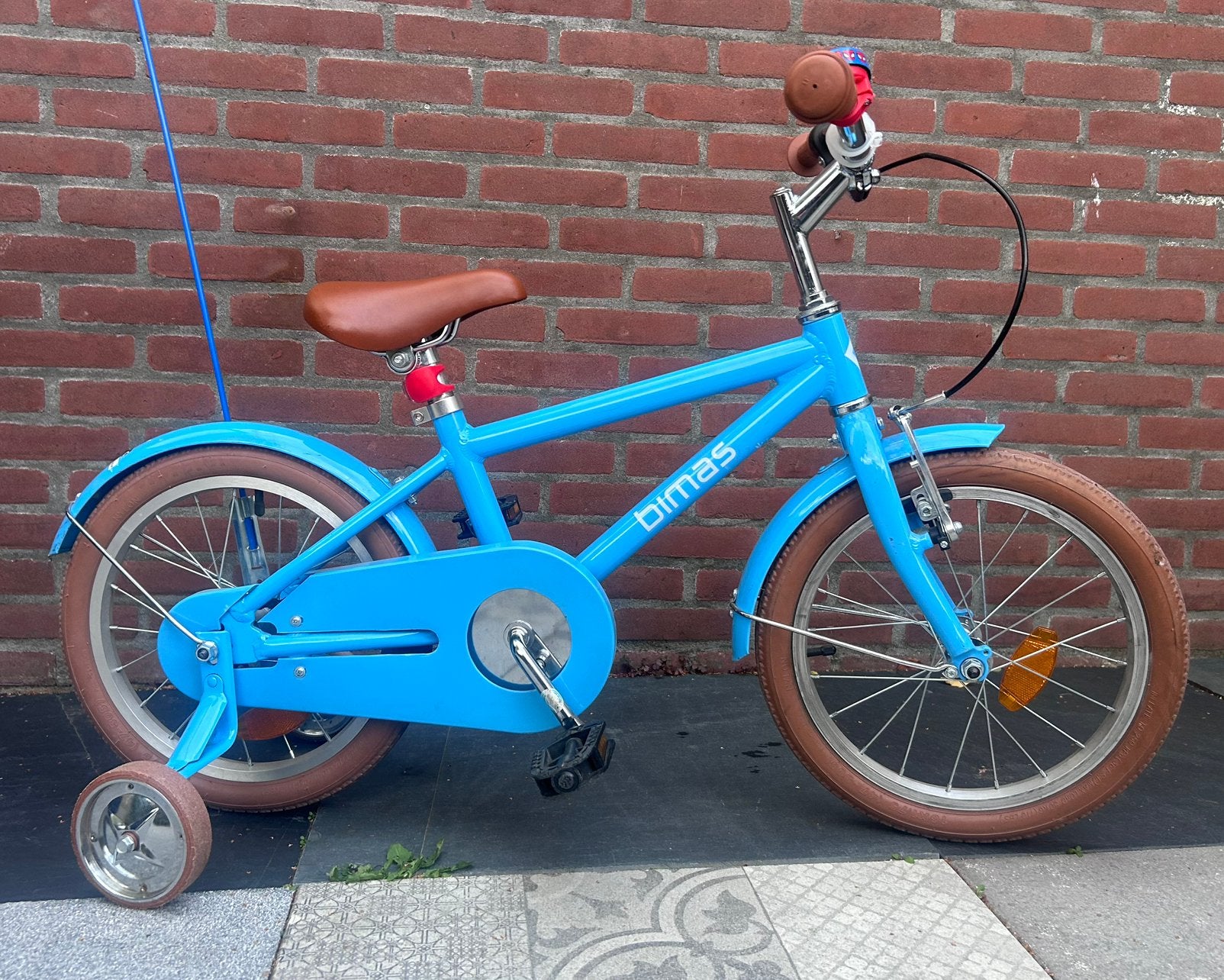 Bimas kinderfiets, Ophalen, Zo goed als nieuw, 16 tot 20 inch, Zijwieltjes