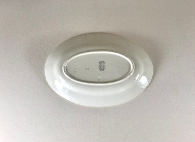 Badonviller zuurschaaltje uit 1923 demi porcelaine, Ophalen of Verzenden