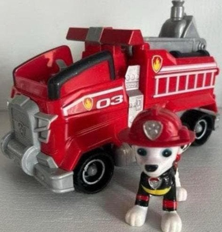 Brandweer marshall paw patrol met afschiet kanon, Ophalen of Verzenden, Gebruikt