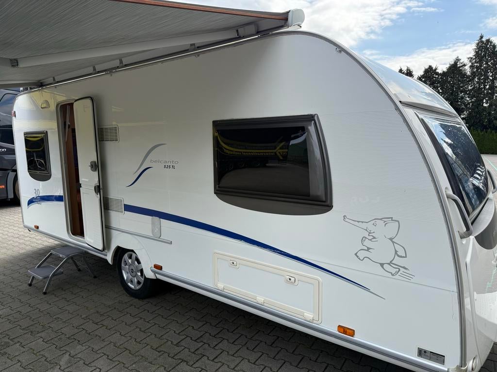 Caravan Bürstner Belcanto 525 TL 2007, Vast bed, Rondzit, Particulier, 1250 - 1500 kg