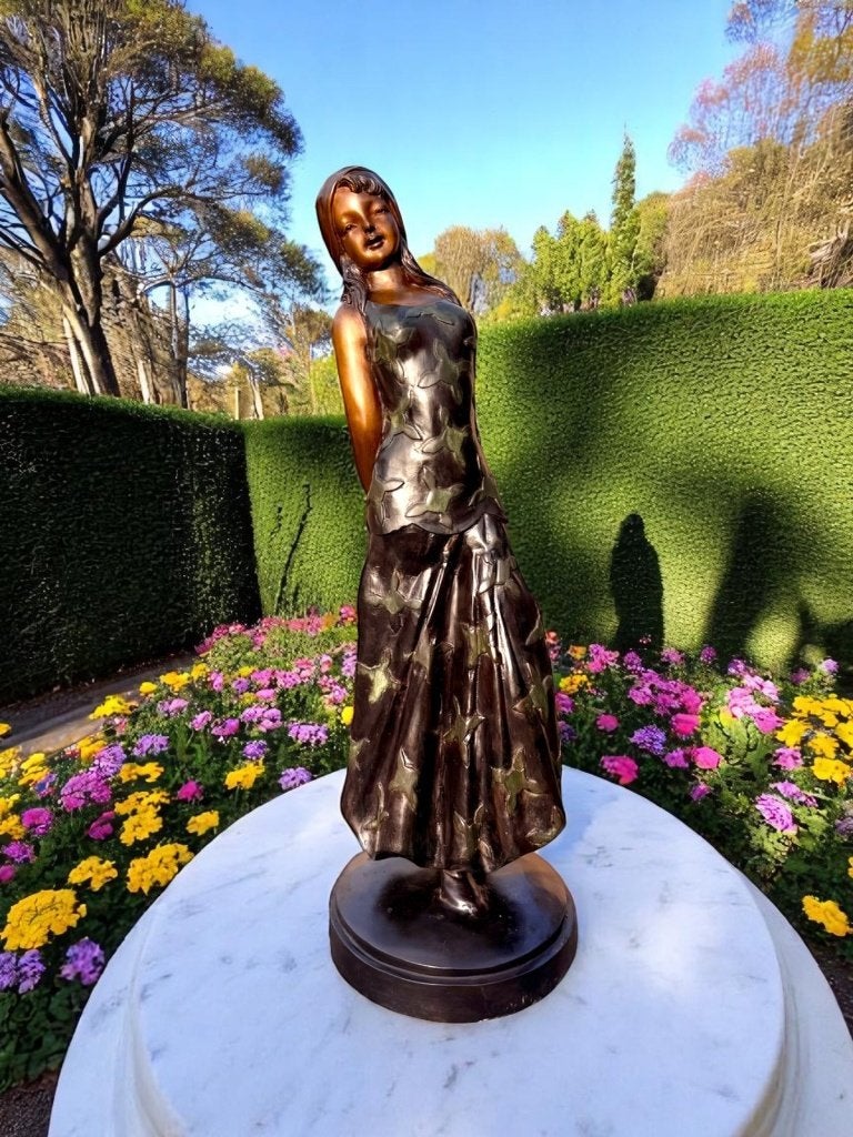EXCLUSIEF GROOT BRONZEN BEELD    71 CM !, Ophalen, Brons