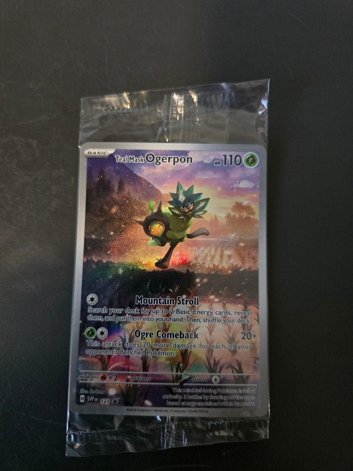 Teal Mask Ogerpon Pokemon kaart (H SV P 123), Ophalen of Verzenden, Nieuw, Losse kaart