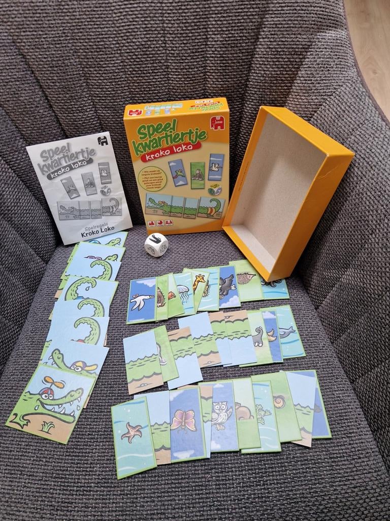 Jumbo Speelkwartiertje Kroko Loko krokoloko, Hobby en Vrije tijd, Gezelschapsspellen | Kaartspellen, Gebruikt, Een of twee spelers