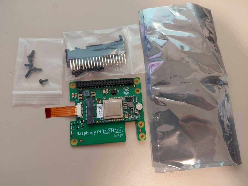 Raspberry Pi AI Kit - M.2 HAT+ met Hailo-8L 13 TOPS, Ophalen of Verzenden, Gebruikt