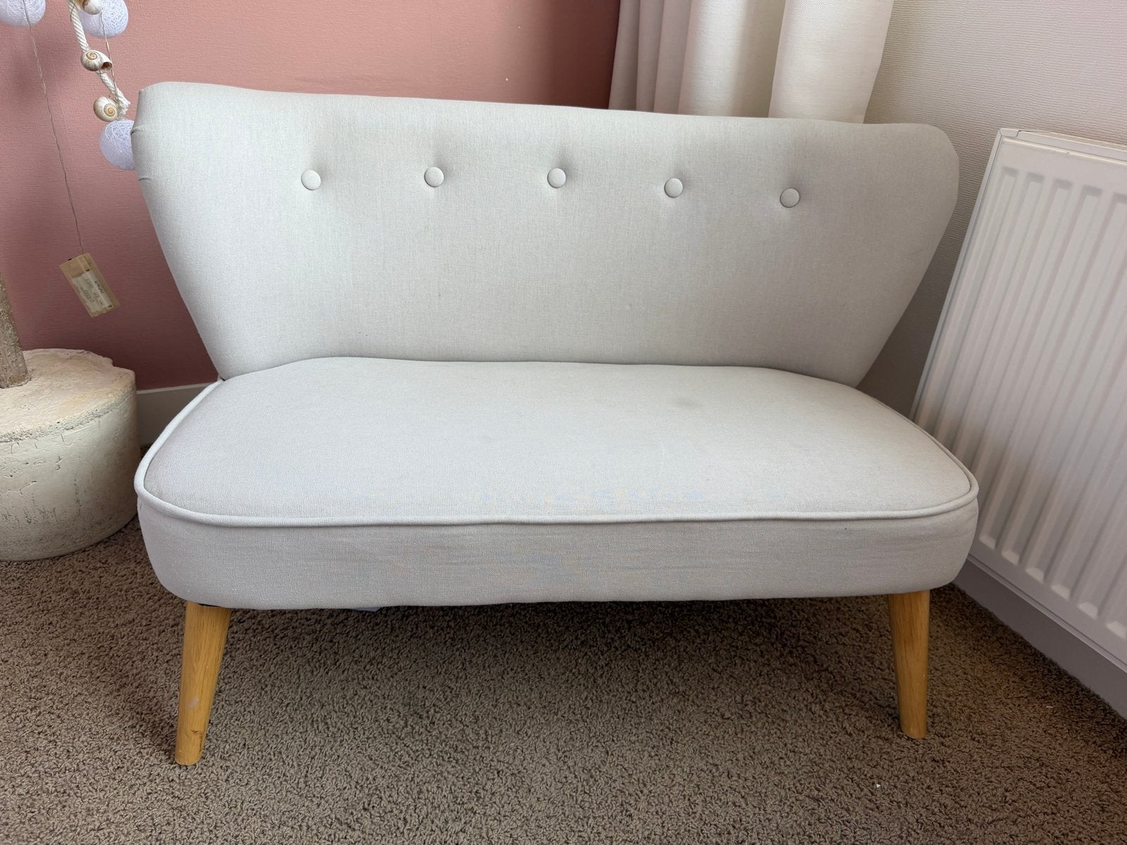 KidsConcept bankje grijs, Kinderen en Baby's, Kinderkamer | Tafels en Stoelen, Ophalen, Gebruikt, Stoel(en)