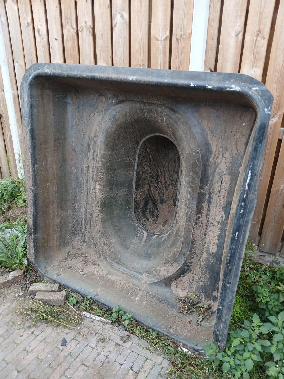 Zwarte kunststof vijverbak, Tuin en Terras, Vijvers, Ophalen, Gebruikt