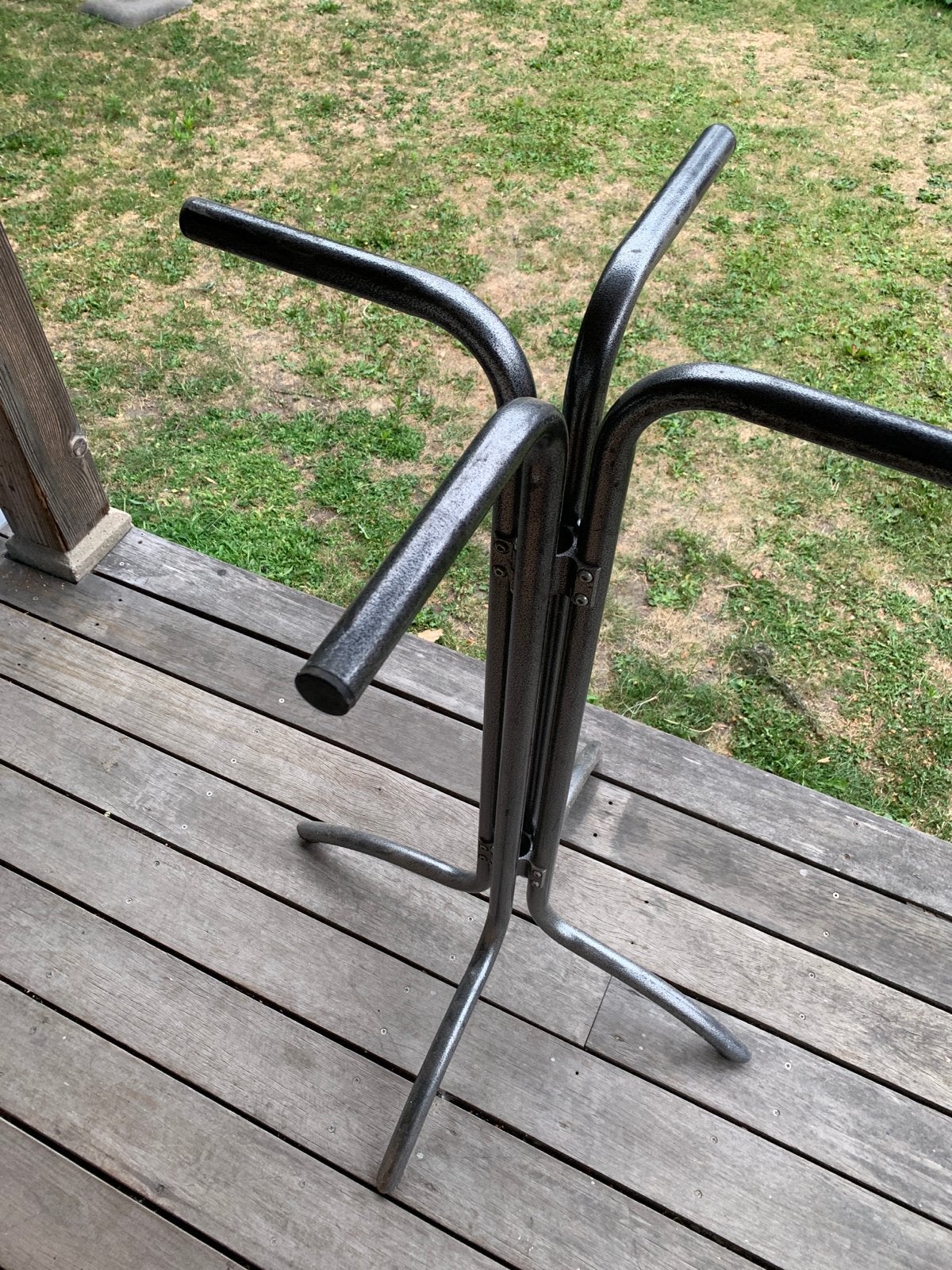 Metalen onderstel voor staantafel, Ophalen, Gebruikt, 100 tot 150 cm, Metaal