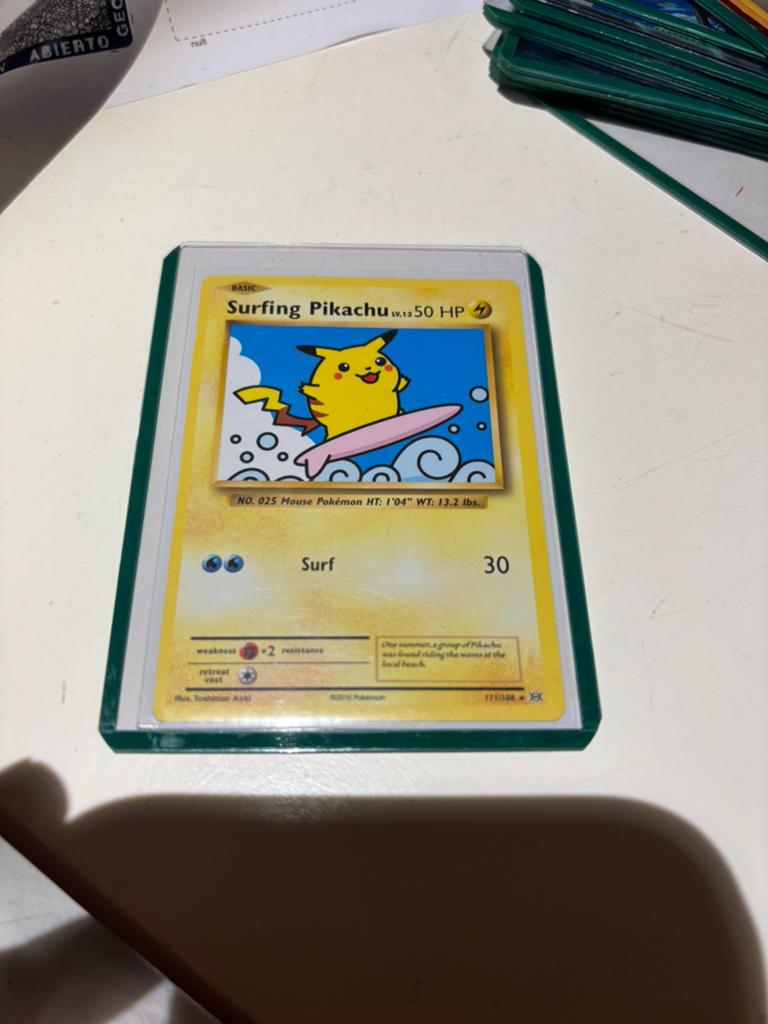 SURFING PIKACHU, Ophalen of Verzenden, Zo goed als nieuw, Losse kaart