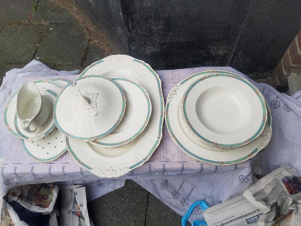 Antiek servies, merk Alfred Meakin England – Zenith Shape, Ophalen, Gebruikt, Overige stijlen, Porselein