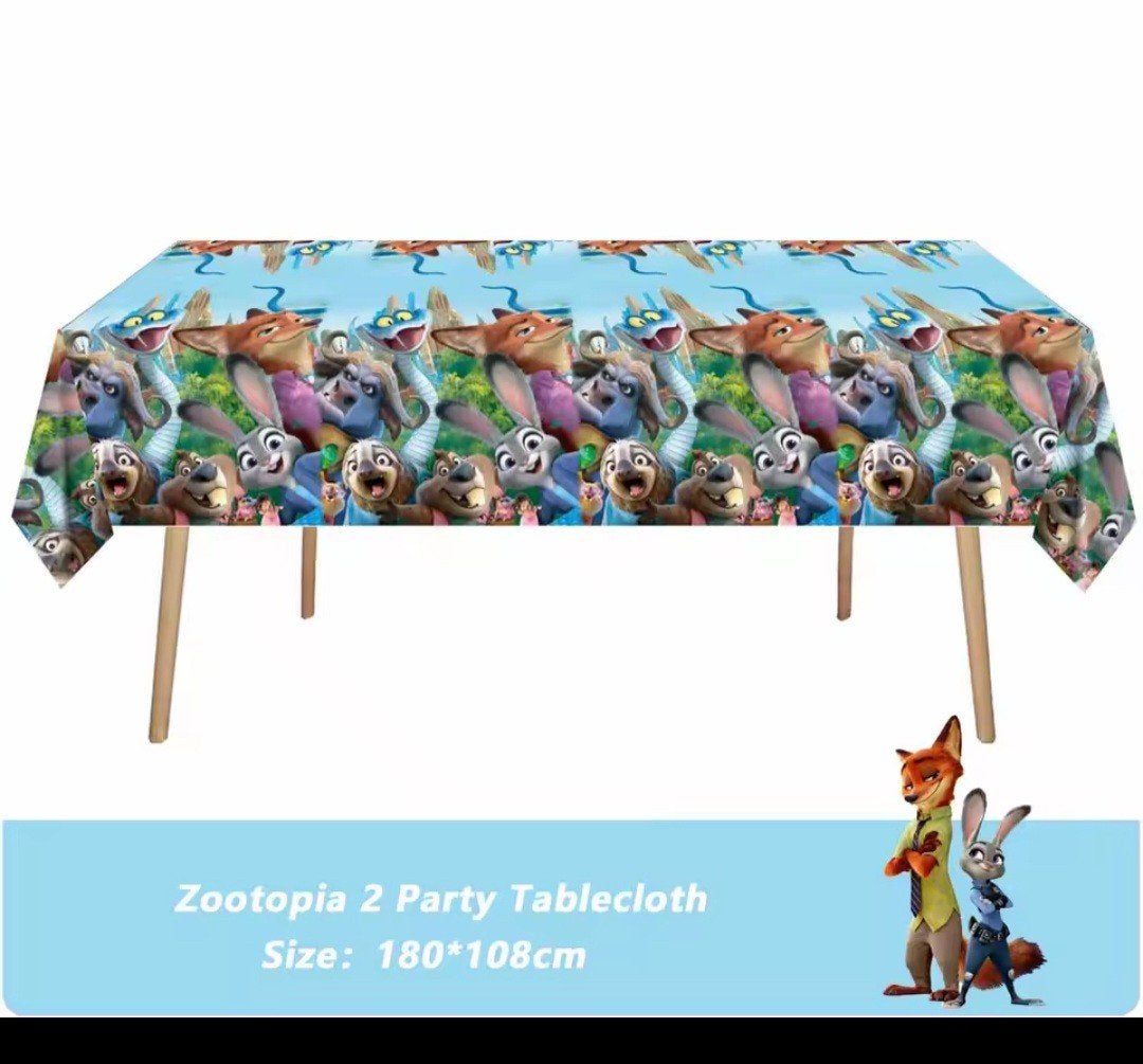 Nieuw Zootopia 2 Feest Tafelkleed - 180x108cm, Ophalen, Nieuw, Versiering, Verjaardag