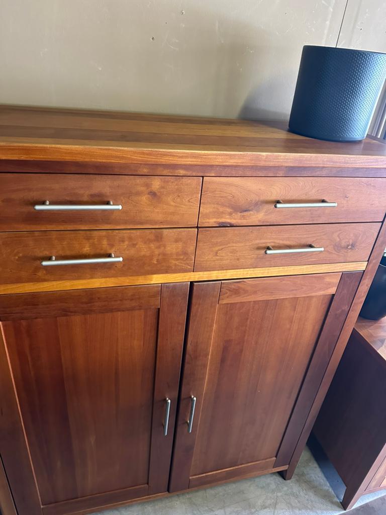 Houten kast met 2 lades, Huis en Inrichting, Kasten | Dressoirs, Gebruikt, X, 25 tot 50 cm, 50 tot 100 cm