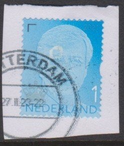 Pracht afwijking WA 2021 met 'bullet hole' gest, Ophalen of Verzenden, Na 1940, Gestempeld