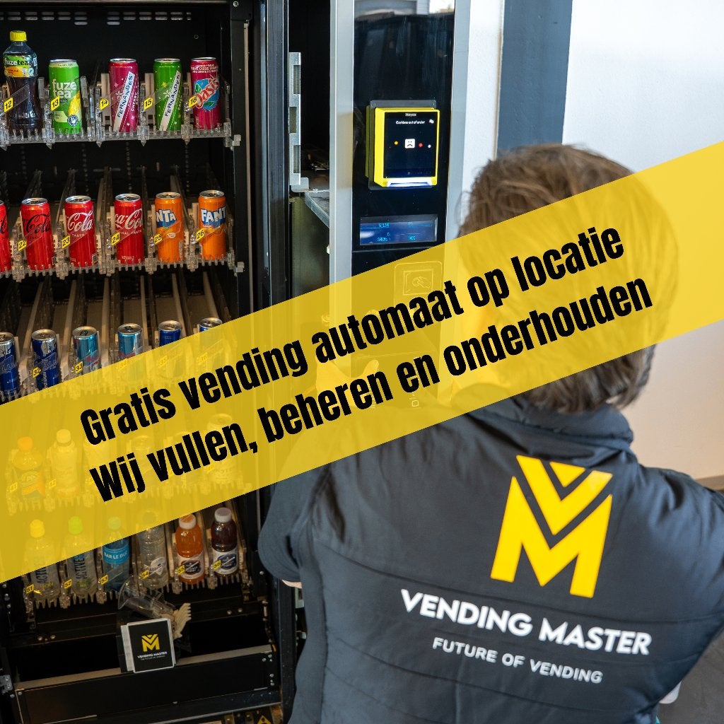 Gratis vending automaat op locatie | Full service, Ophalen, Vending Master, Info@vendingmaster.nl, Zo goed als nieuw