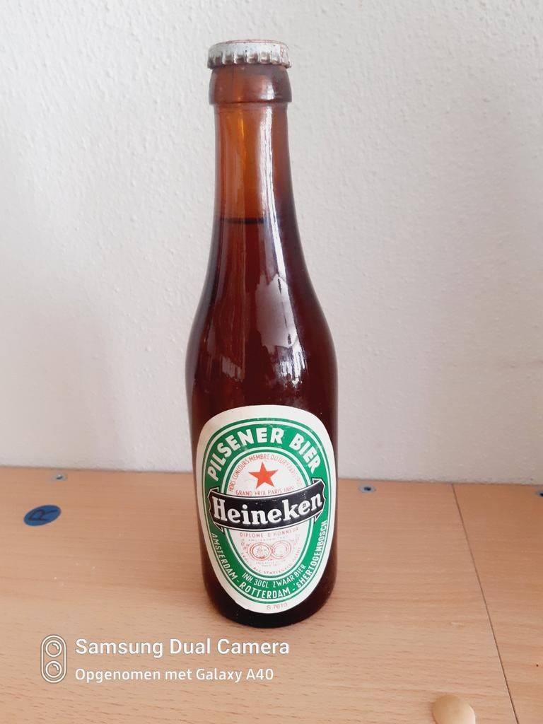 Mooie oude Heineken flesje, Ophalen of Verzenden, Zo goed als nieuw, Flesje(s), Heineken