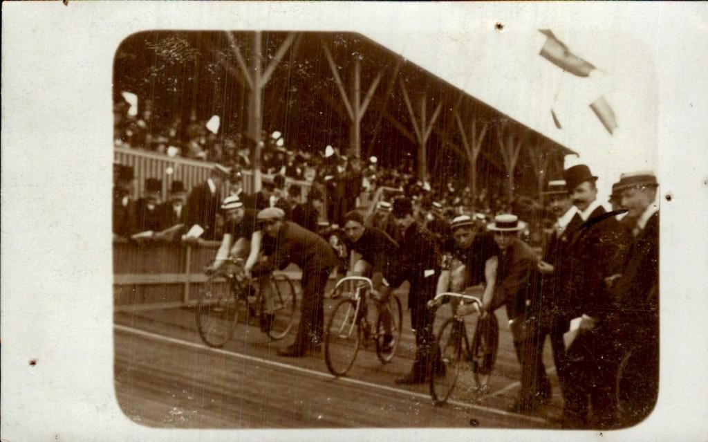 Wielerbaan Zeeburg Amsterdam Fotokaart, Ophalen of Verzenden, Voor 1920, Ongelopen, Noord-Holland