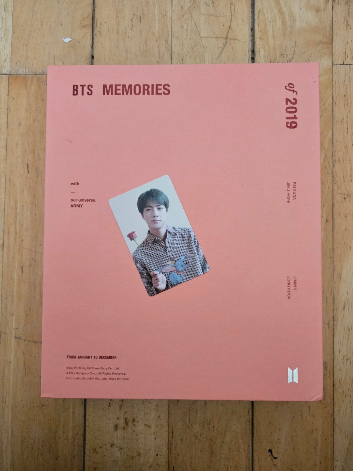 BTS Memories of 2019 + Jin photocard, Verzenden, Zo goed als nieuw, Aziatisch