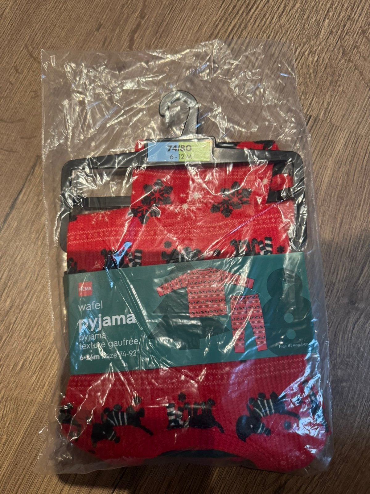 Hema Takkie en Siepie kerst pyjama maat 74/80 nieuw, Verzenden, Nieuw, Jongetje of Meisje, Nacht- of Onderkleding