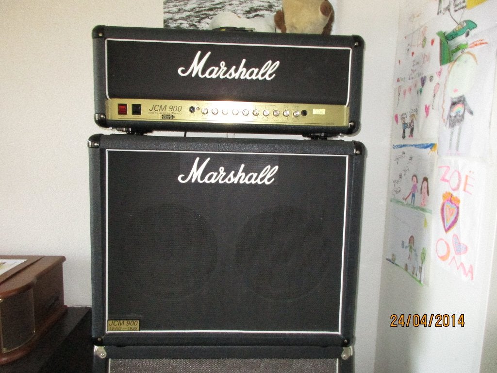 Marshall 2x 12 speakerbox, Ophalen, Gebruikt, Gitaar, 50 tot 100 watt