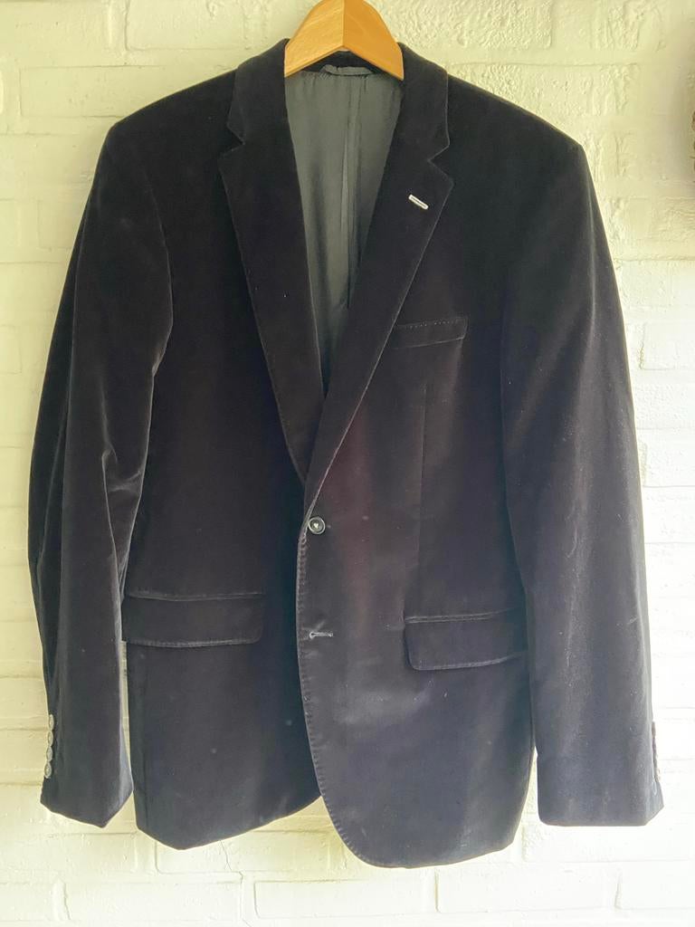 Originele Hugo Boss fluwelen colbert, Ophalen of Verzenden, Zo goed als nieuw, Maat 52/54 (L), Zwart