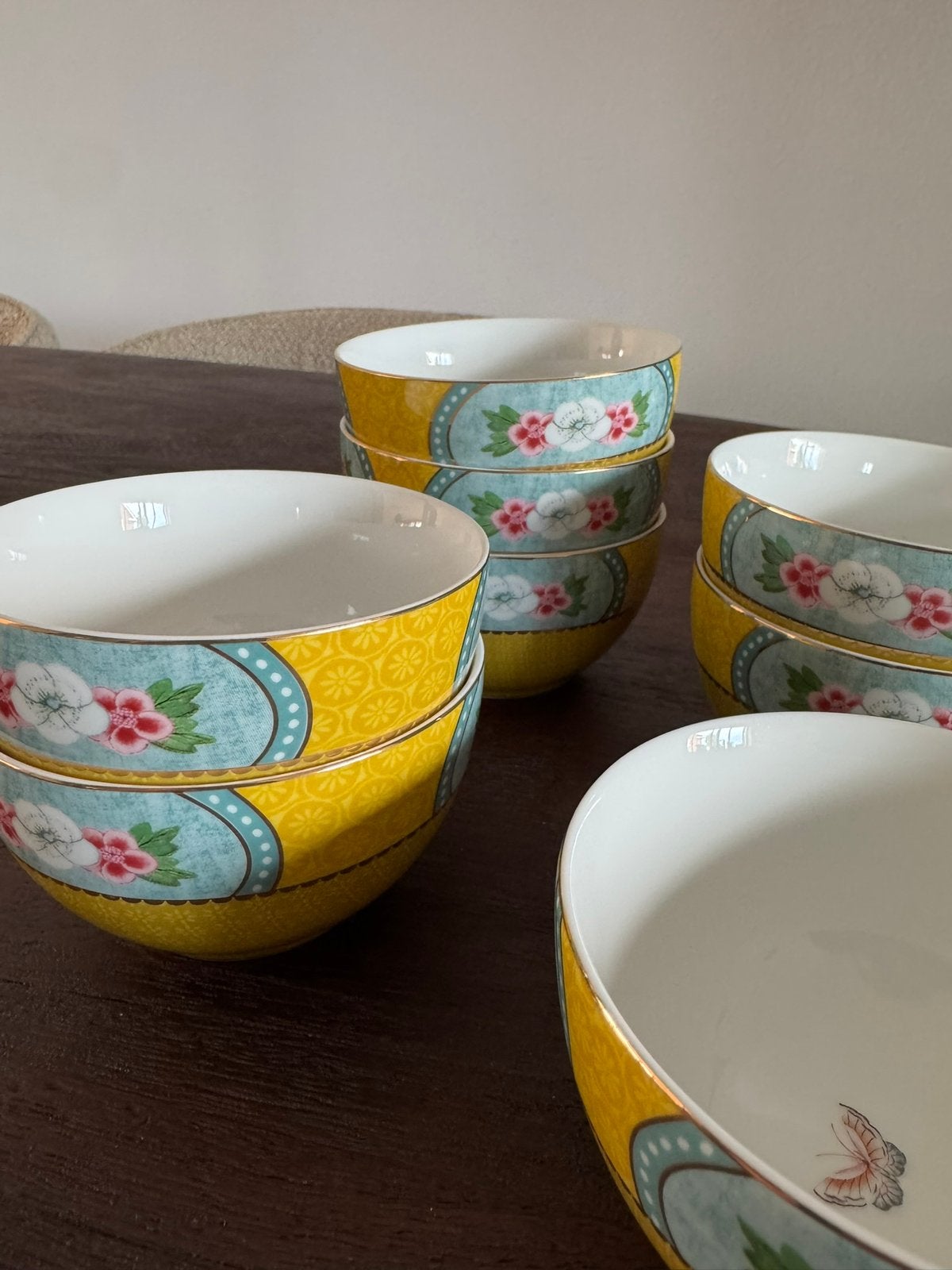 Kleine kommen 9,5 cm Pip Studio - Blushing Birds collectie, Ophalen of Verzenden, Zo goed als nieuw, Kom(men), Overige stijlen