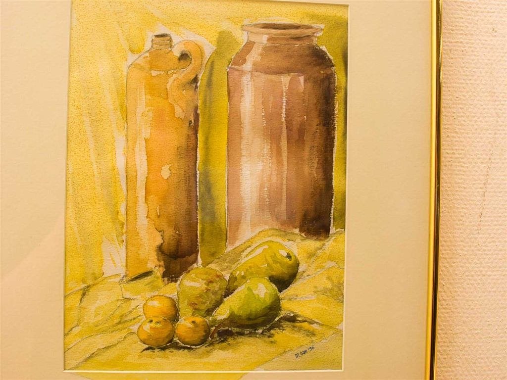 Aquarel schilderij 52147, Ophalen of Verzenden, Gebruikt, Minder dan 50 cm, Schilderij