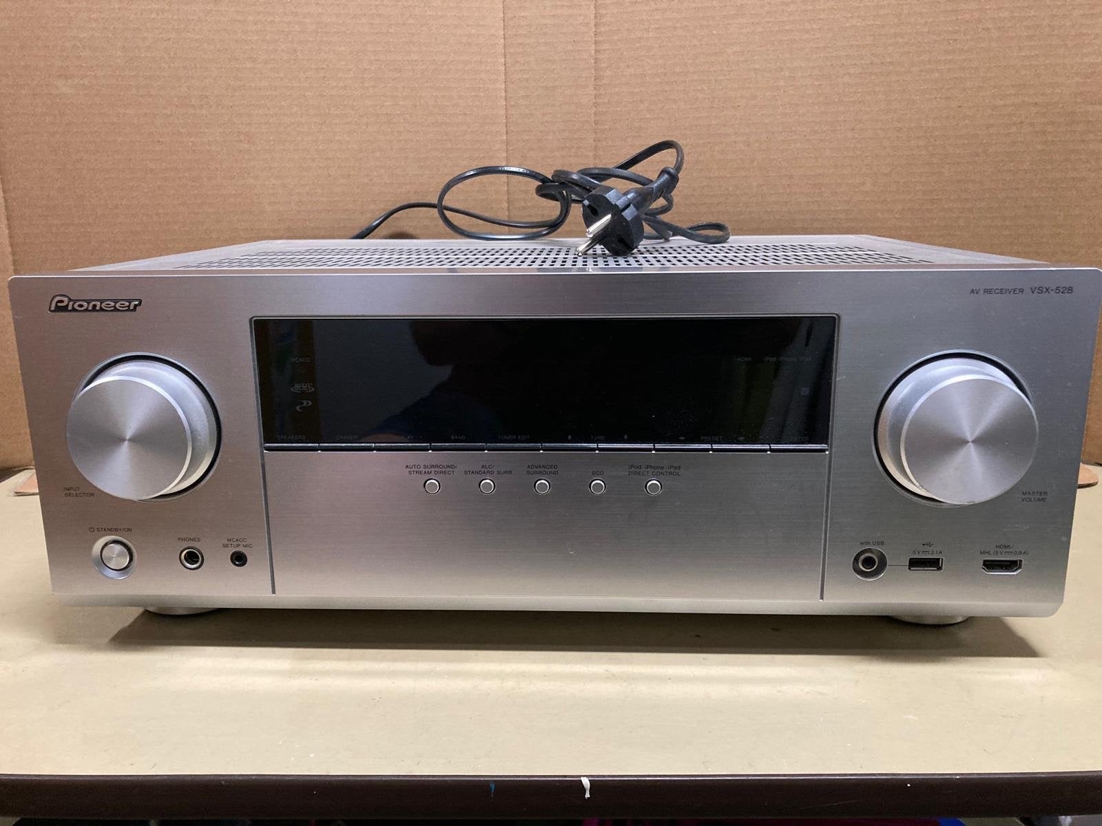 Pioneer VSX-528 AV Receiver - Zilver, Audio, Tv en Foto, Gebruikt, Ophalen of Verzenden, 60 tot 120 watt, Pioneer