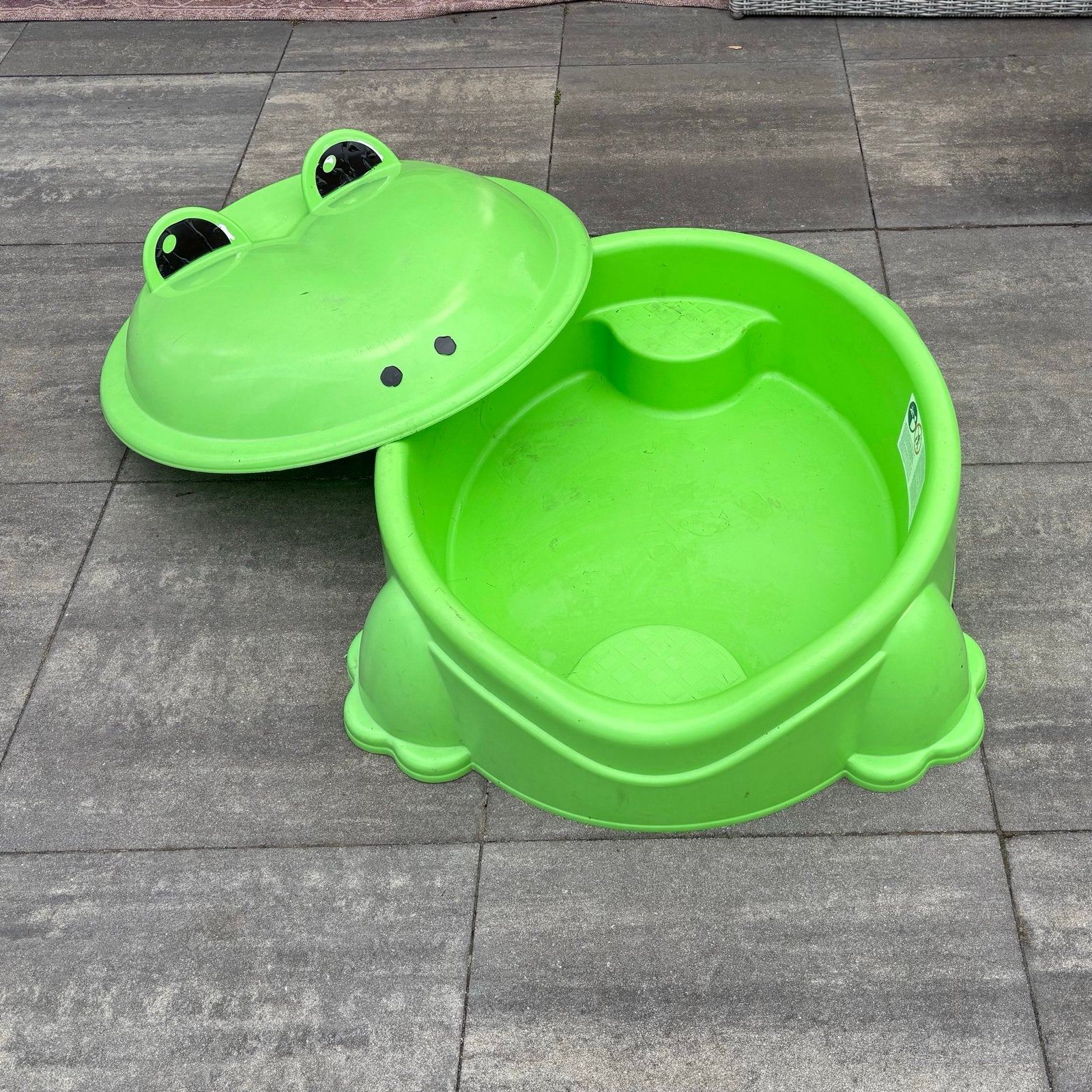 Groene Kikker Zandbak met Deksel, Ophalen, Gebruikt