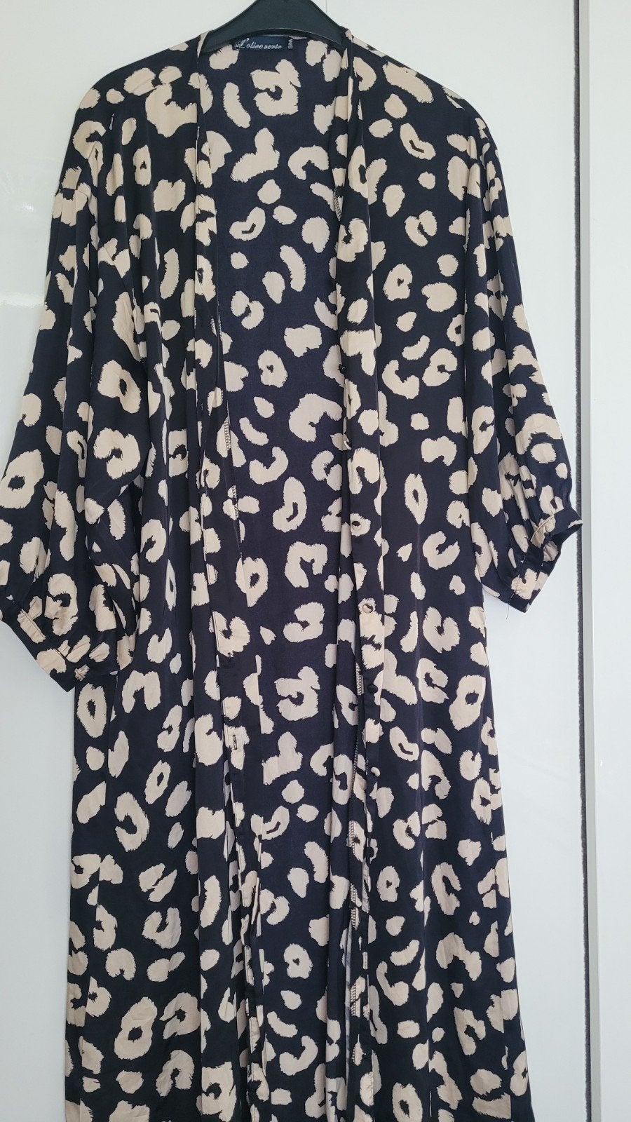 L'olive verte Kimono met luipaardprint, L'olive verte, Zwart, Ophalen of Verzenden, Zo goed als nieuw