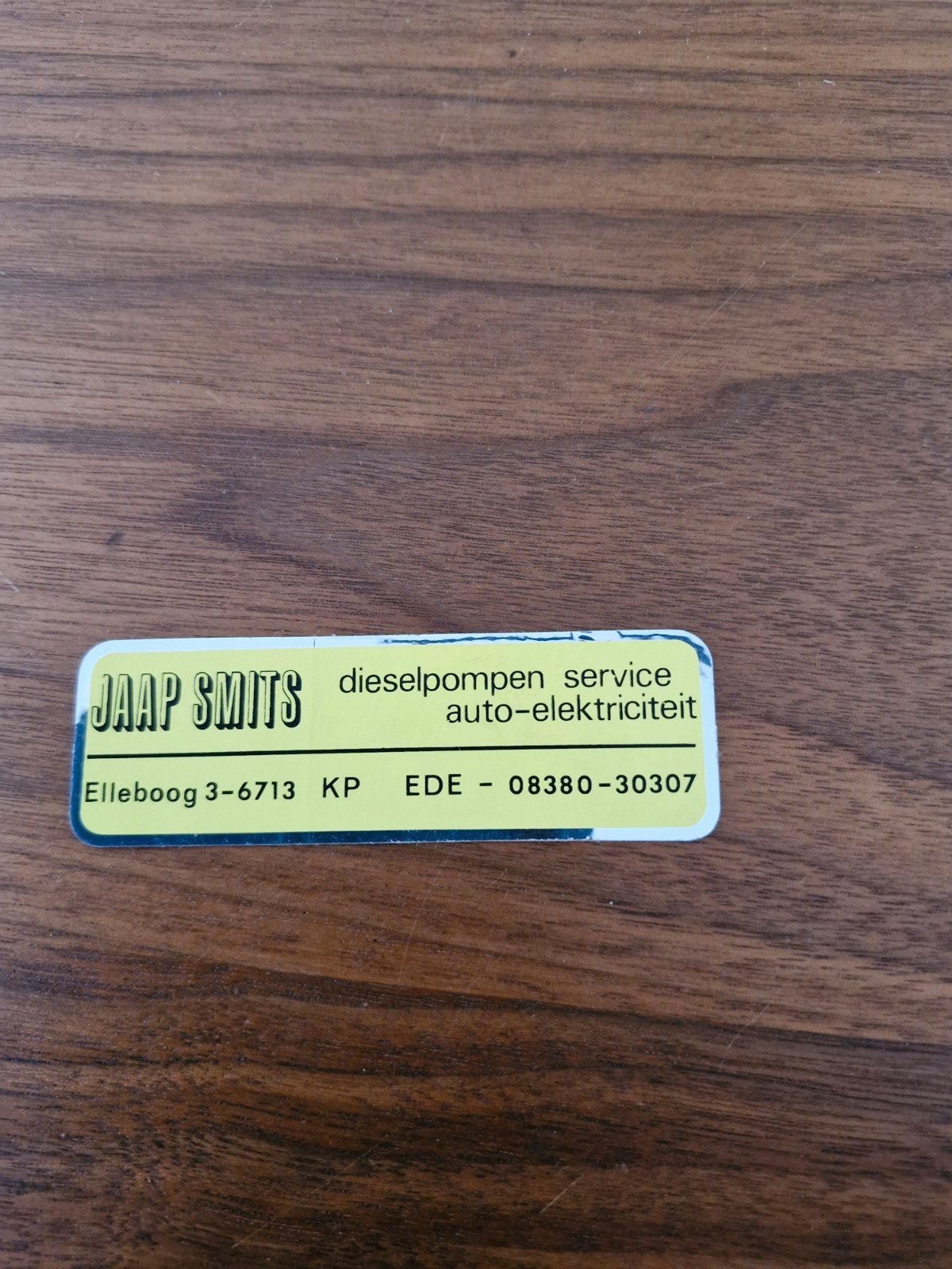 8793  sticker Jaap Smits dieselpompen service auto-elektri, Verzamelen, Ophalen of Verzenden, Gebruikt, Bedrijf of Vereniging