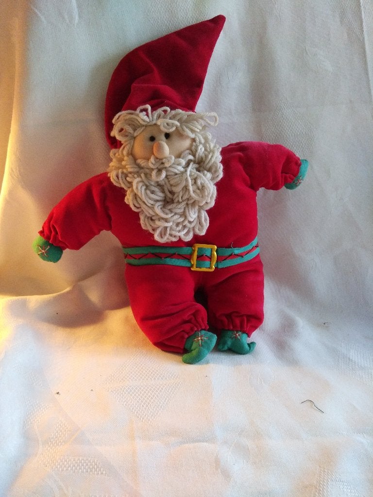 KERSTMAN van stof en gevuld, decoratie of knuffel 41 cm hoog, Ophalen of Verzenden, Zo goed als nieuw