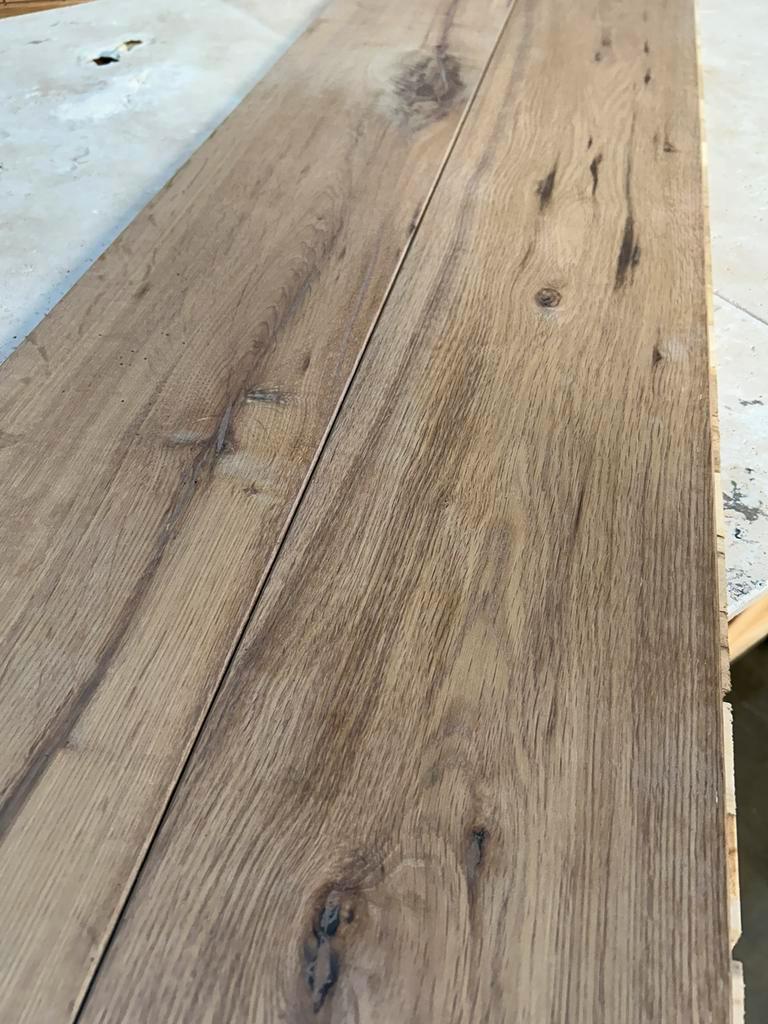 Prachtige eiken multivloer rustiek wit geolied 41,3 m2, Parket, 75 m² of meer, Wit, Ophalen of Verzenden