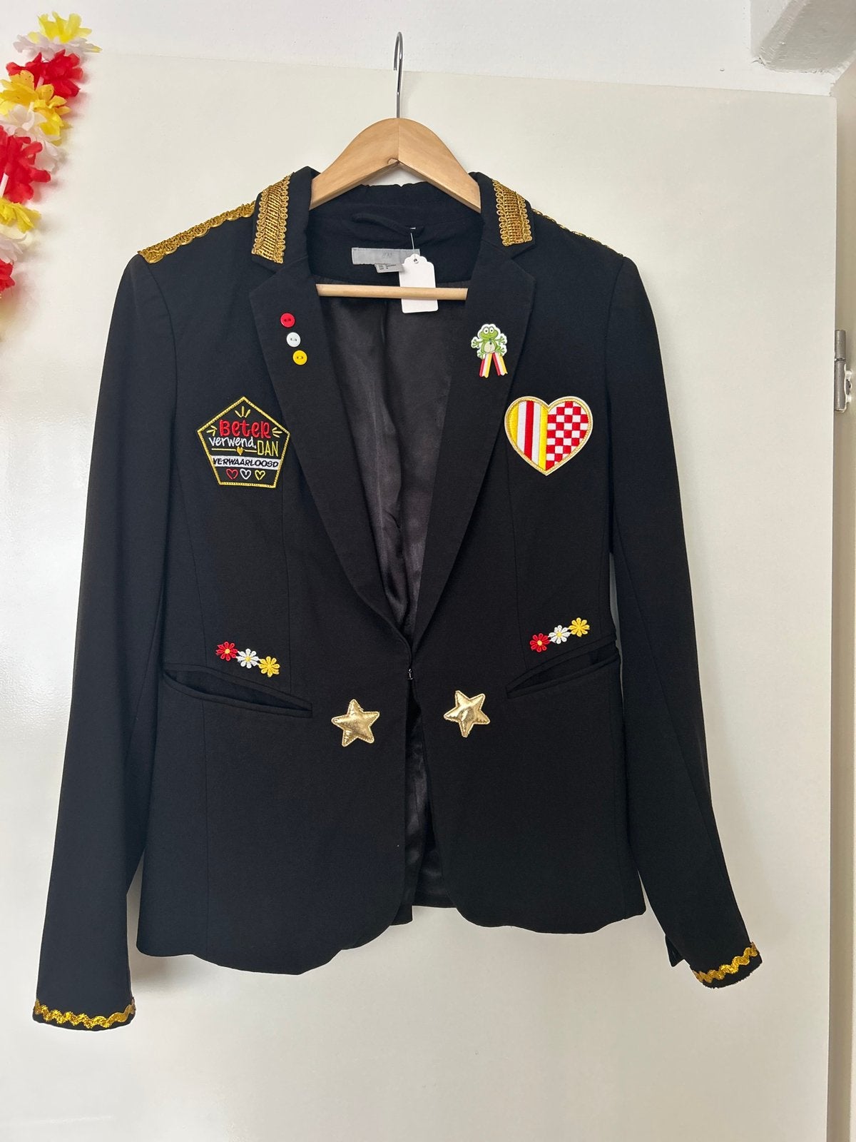 Oeteldonk dames jasje - Maat XS, Ophalen of Verzenden, Zo goed als nieuw, Maat 38/40 (M), Carnaval
