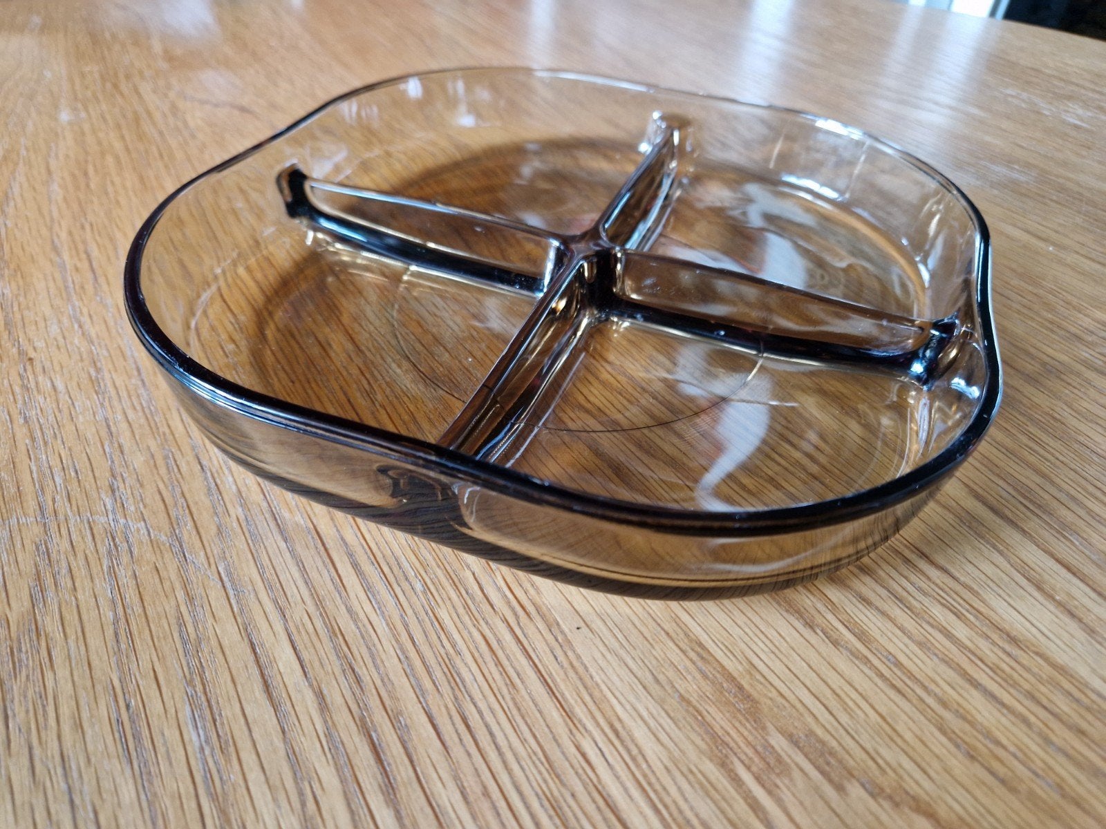 Vintage Fidenza Vetraria Rookglas Serveerschaal Cabaret Mina, Ophalen of Verzenden