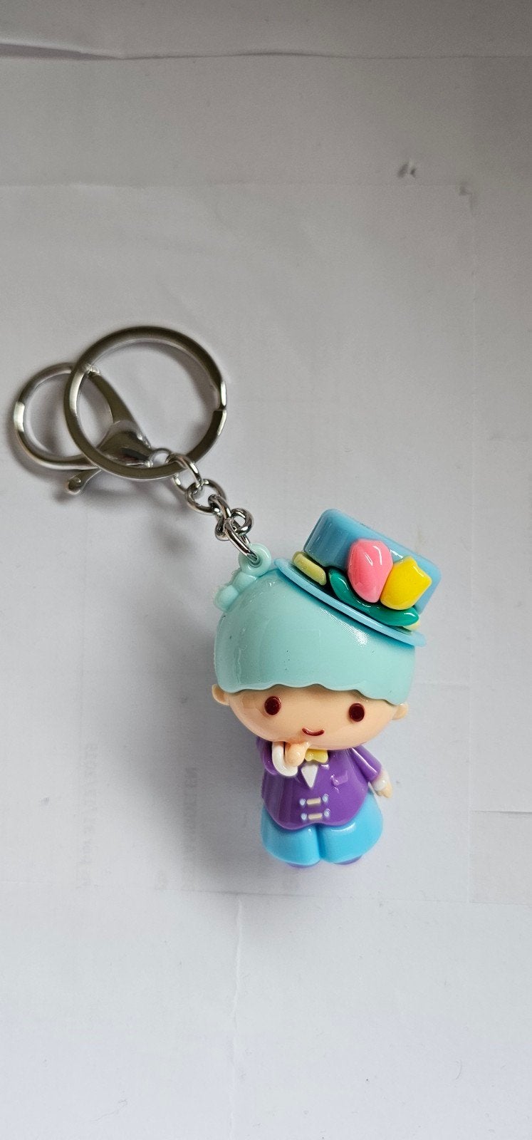 Leuke sleutelhanger twin star sanrio met figuurtje en hoedje, Ophalen of Verzenden, Gebruikt, Knuffel of Figuurtje