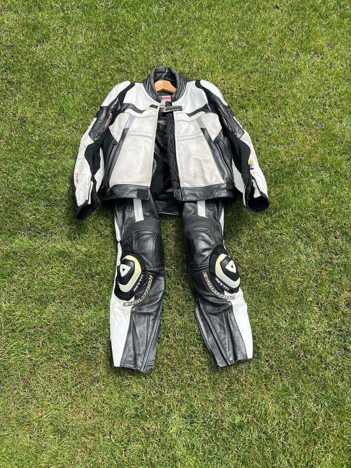 Evolution Leren Motorpak (Jas Maat 50, Broek Maat 52) Heren, Motoren, Ophalen, Tweedehands, Heren, Combipak